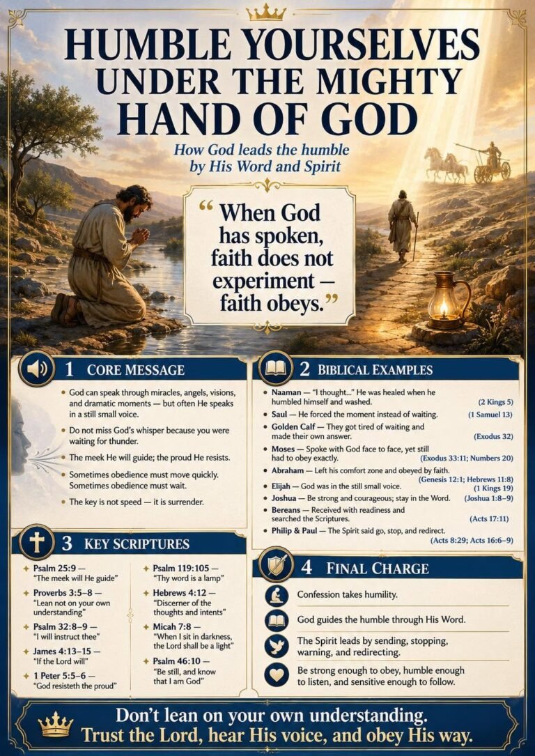 Humble Yourselves Under the Mighty Hand of Elohim